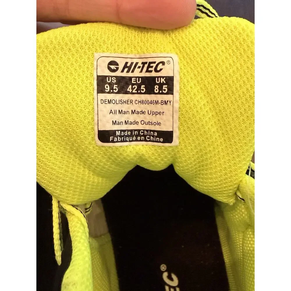 HI-TEC Demolisher Mid Men's Athletic Shoes Synthetic Black/Blue/Yellow 9.5